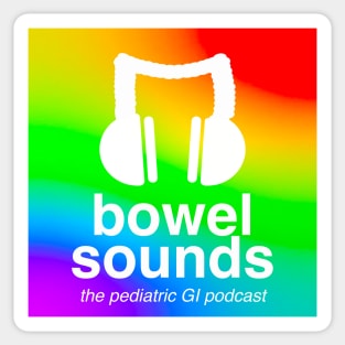 Bowel Sounds Rainbow Logo Sticker